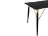 Dorel Home Masa din MDF si metal, Amagi Negru / Auriu, L120xl80xH76 cm