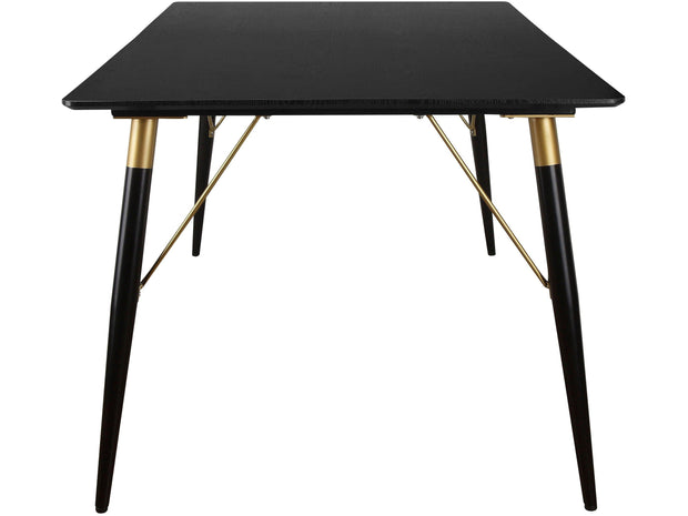 Dorel Home Masa din MDF si metal, Amagi Negru / Auriu, L200xl100xH76 cm