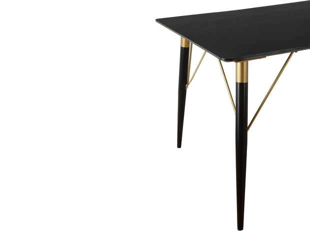 Dorel Home Masa din MDF si metal, Amagi Negru / Auriu, L200xl100xH76 cm