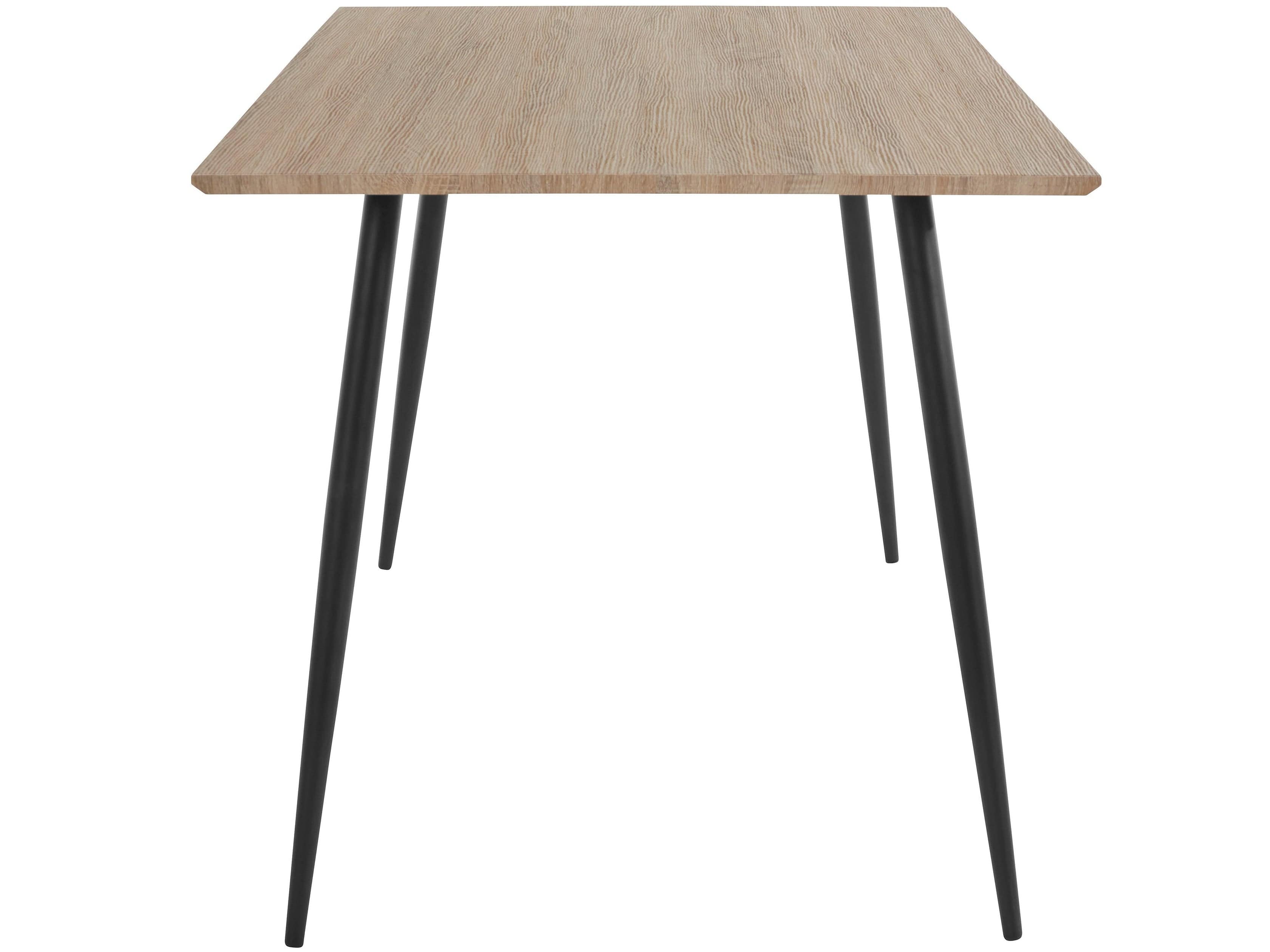 Dorel Home Masa din MDF si metal, Dino Natural / Negru, L140xl80xH76 cm