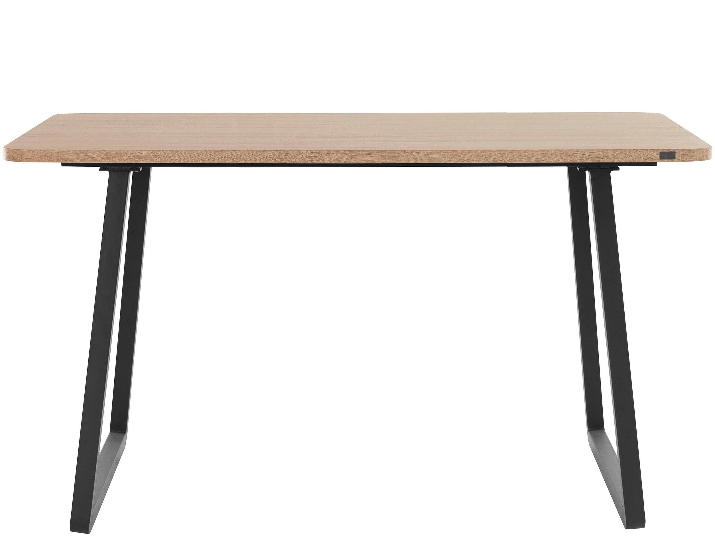 Dorel Home Masa din MDF si metal, Leeds Natural / Negru, L200xl100xH76 cm