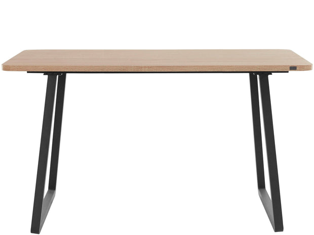 Dorel Home Masa din MDF si metal, Leeds Natural / Negru, L200xl100xH76 cm