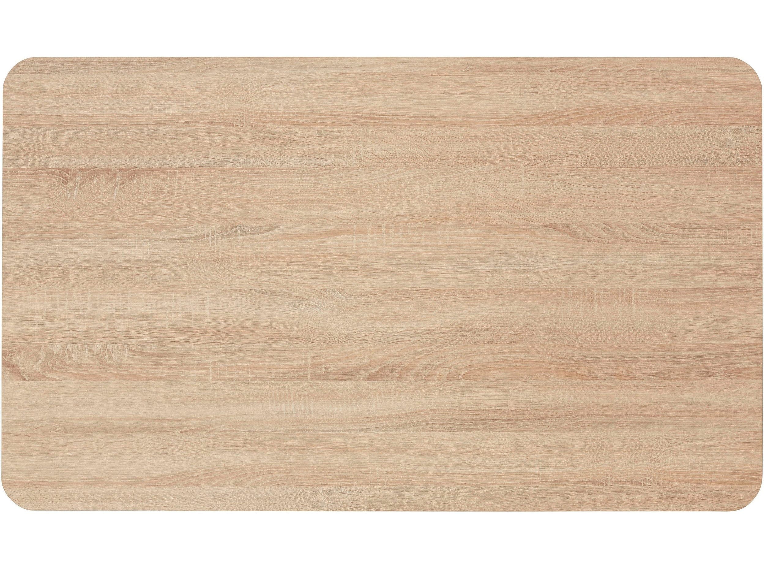 Dorel Home Masa din MDF si metal, Leeds Natural / Negru, L200xl100xH76 cm