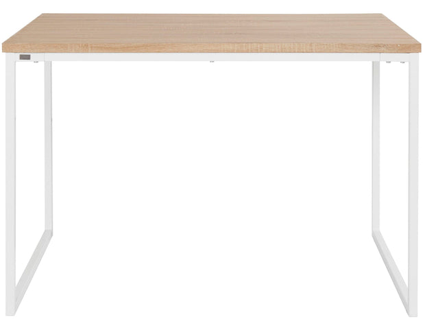 Dorel Home Masa din MDF si metal, Mali Natural / Alb, L120xl80xH76 cm