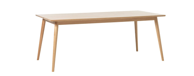 Unique Furniture A/S Masa din pal, furnir si lemn, Barrali Stejar / Natural, L190xl90xH75 cm