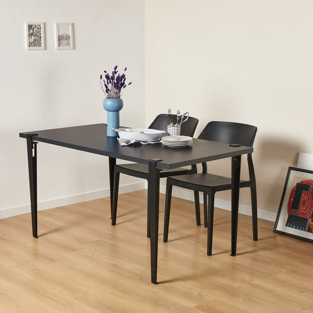 Asir Masa din pal si metal, Eurotas Antracit / Negru, L120xl60xH75 cm