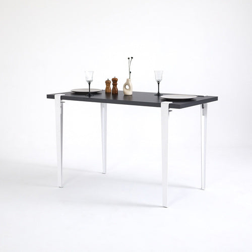 Asir Masa din pal si metal, Eurotas Antracit / Negru, L120xl60xH75 cm