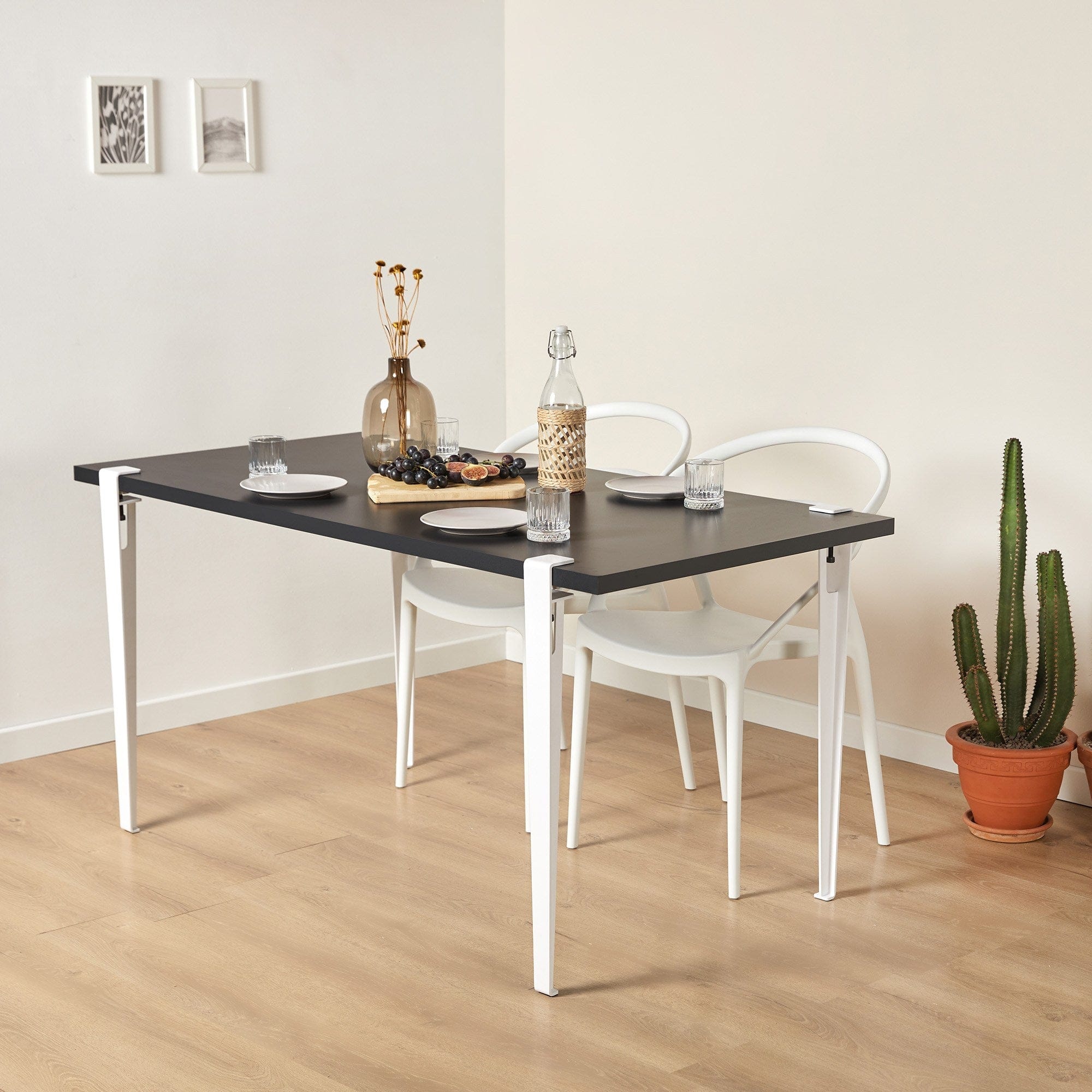 Asir Masa din pal si metal, Eurotas Antracit / Negru, L120xl60xH75 cm