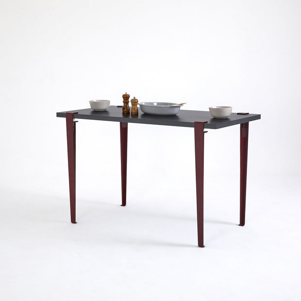 Asir Masa din pal si metal, Eurotas Antracit / Negru, L120xl60xH75 cm