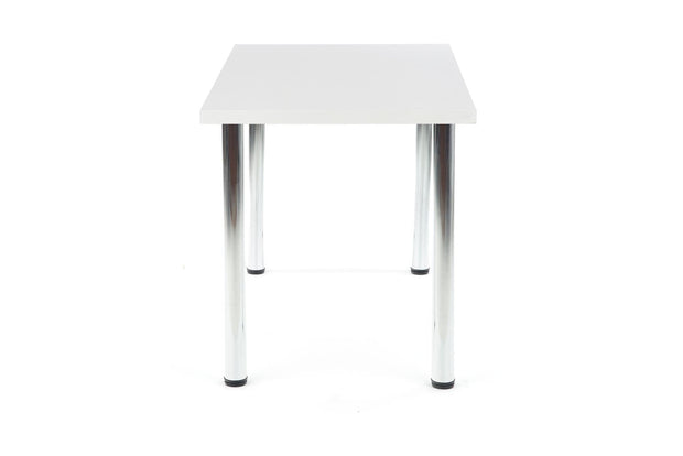 Masa din pal si metal, Modex Alb / Crom, L120xl68xH75 cm (1)