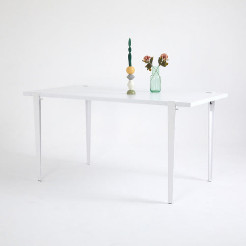 Asir Masa din pal si metal, Pineios Alb, L150xl75xH75 cm