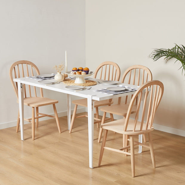 Asir Masa din pal si metal, Pineios Alb, L150xl75xH75 cm