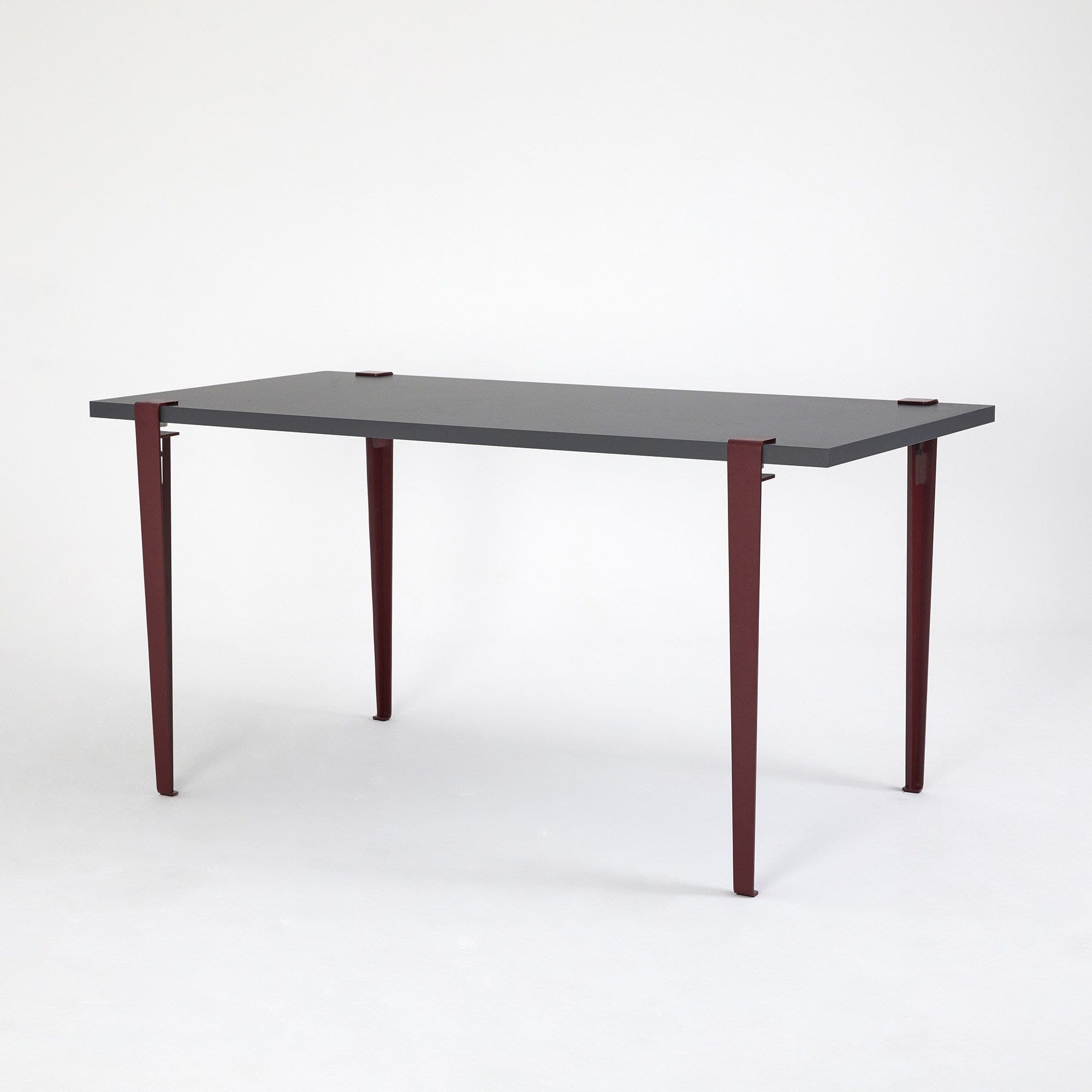 Asir Masa din pal si metal, Pineios Antracit / Bordeaux, L150xl75xH75 cm