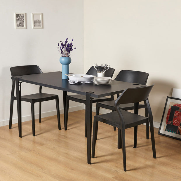 Asir Masa din pal si metal, Pineios Antracit / Negru, L150xl75xH75 cm