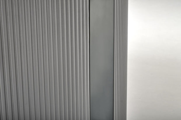 Masa extensibila din ceramica, MDF si metal, Dancan Alb / Gri, L160-220xl90xH76 cm (7)