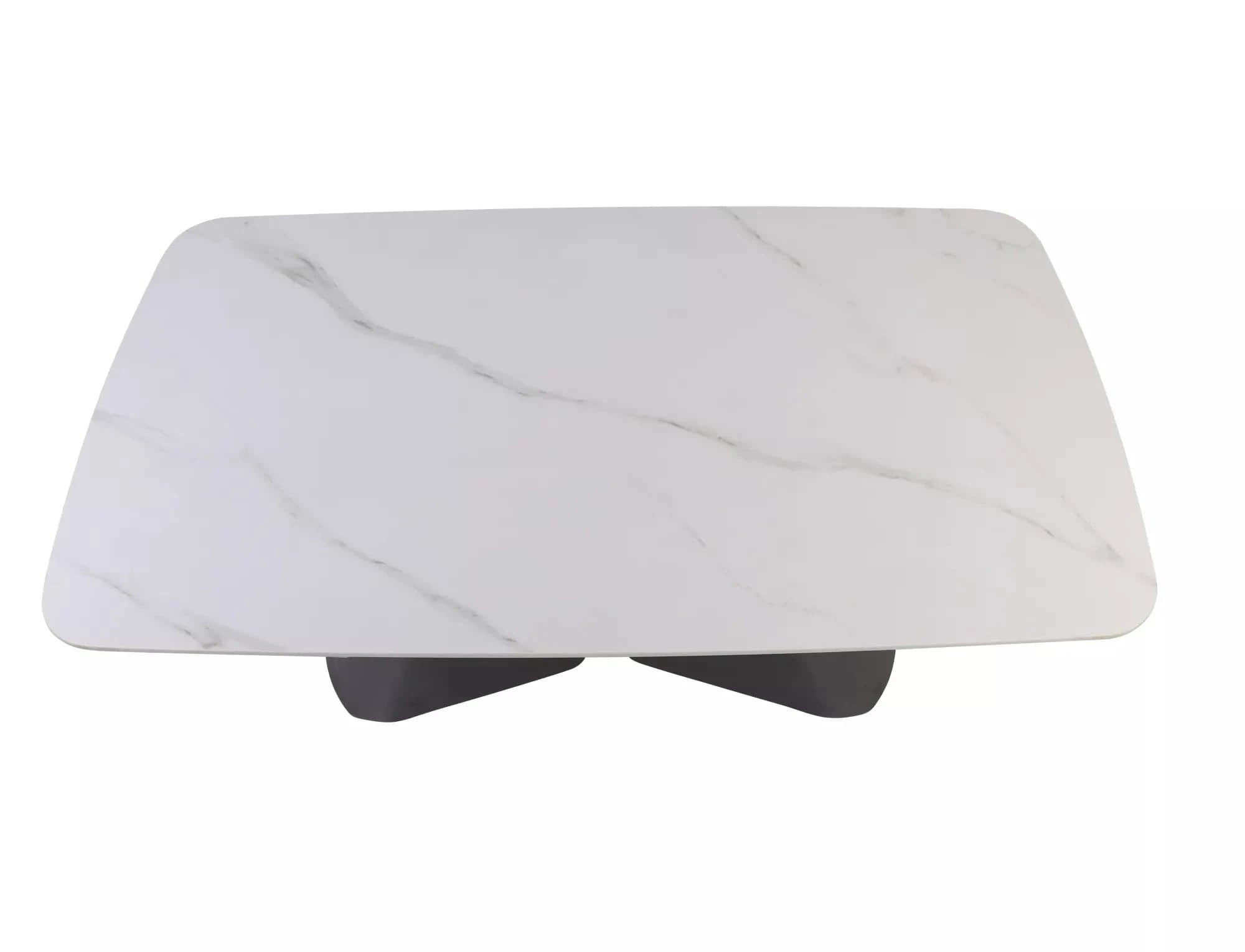 Signal Masa extensibila din ceramica si metal, Armandos Big Alb Mat / Negru Mat, L160-240xl90xH75 cm