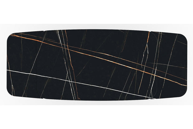 Signal Masa extensibila din ceramica, sticla si metal, Avant II Negru / Negru Mat, L160-240xl95xH76 cm