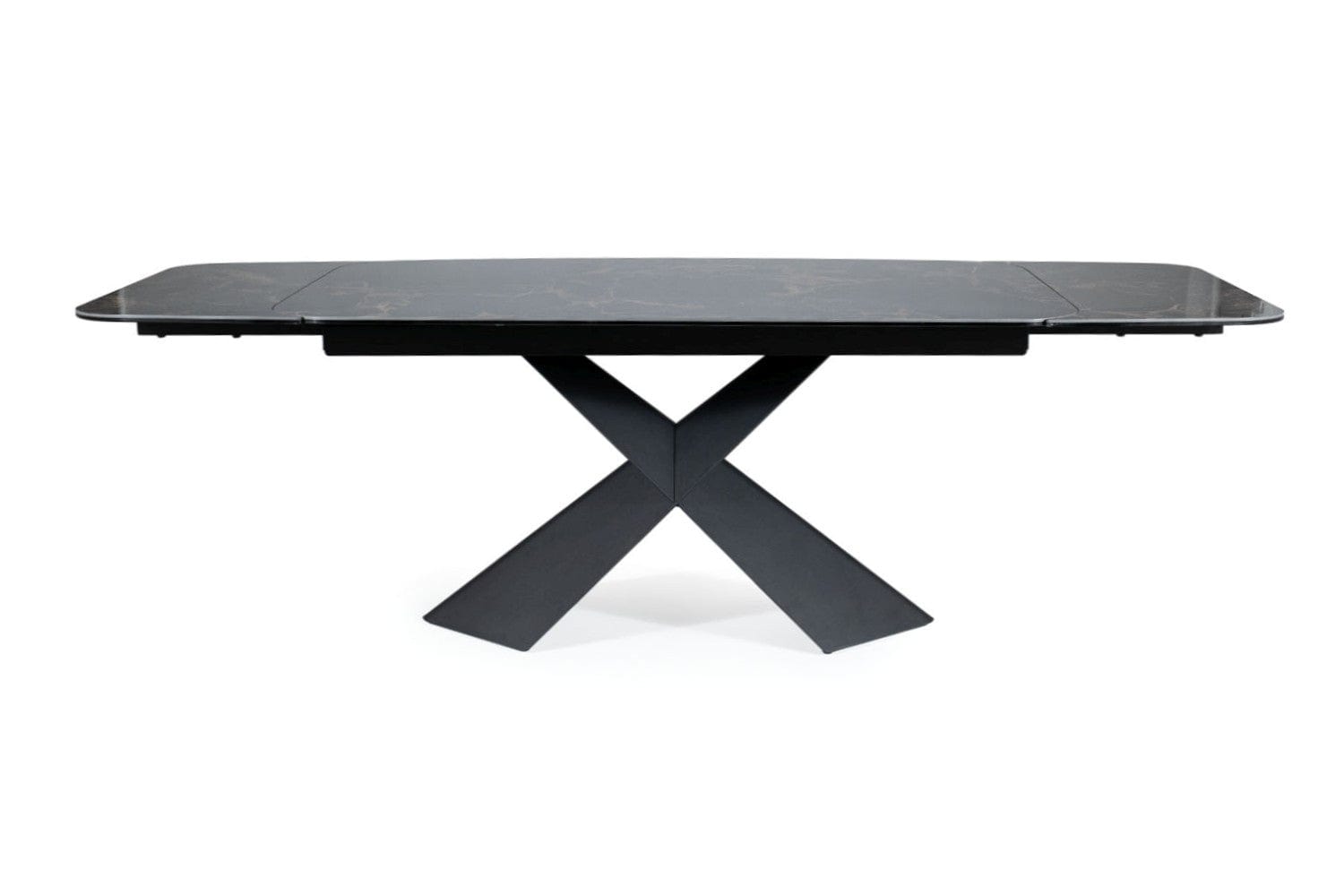 Masa extensibila din ceramica, sticla si metal, Avant Negru / Negru Mat, L160-240xl95xH76 cm (3)