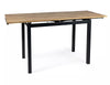 Masa extensibila din MDF, furnir si metal, GD-017 Stejar Artisan / Negru, L110-170xl74xH75 cm