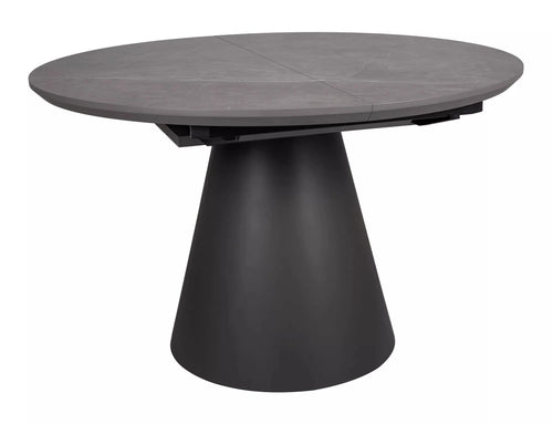 Signal Masa extensibila din MDF si furnir, Angel Big Negru, Ø120-160xH75 cm