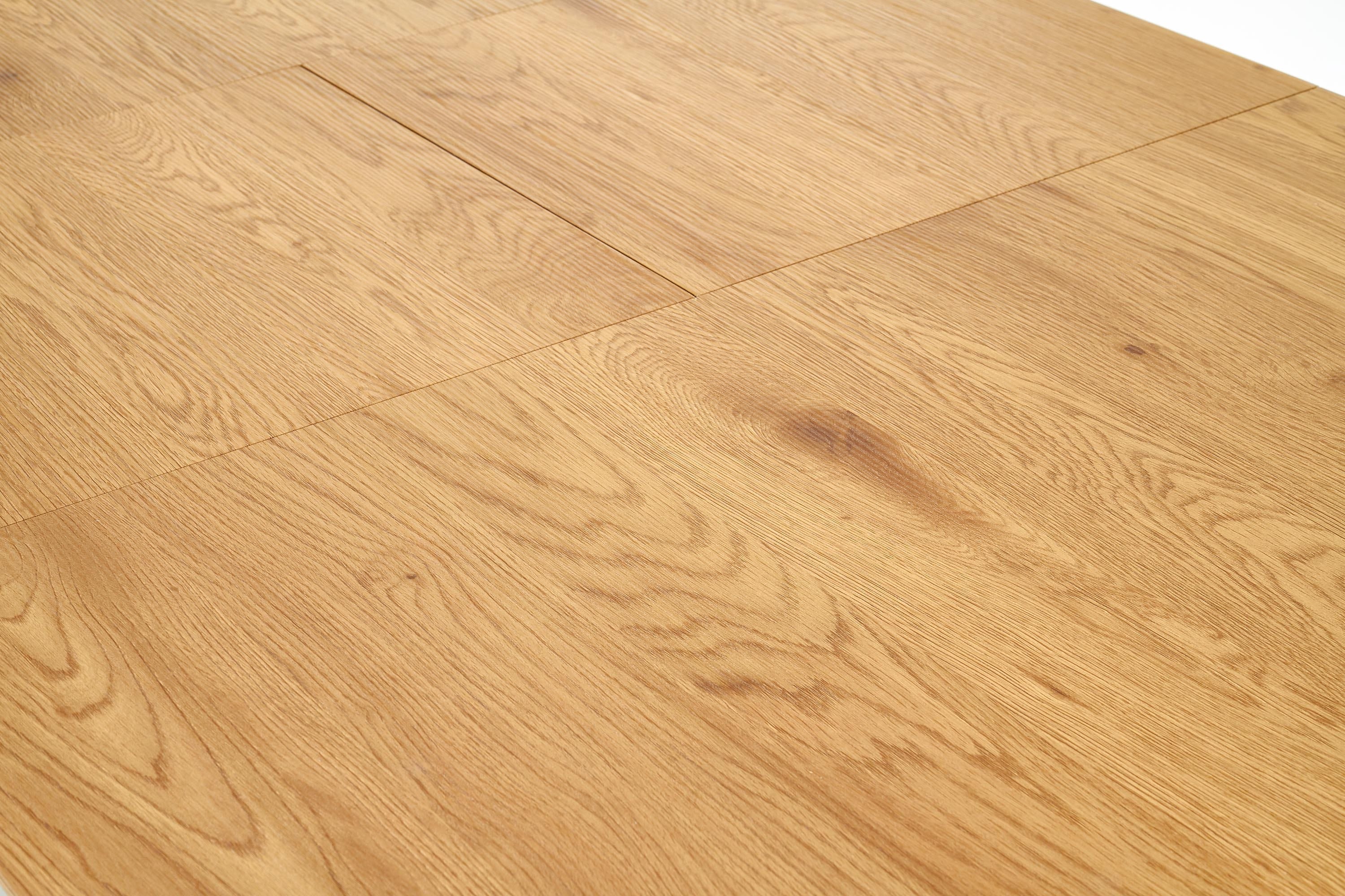 Masa extensibila din MDF si metal, Capital Stejar / Negru, L160-200xl90xH76 cm (7)