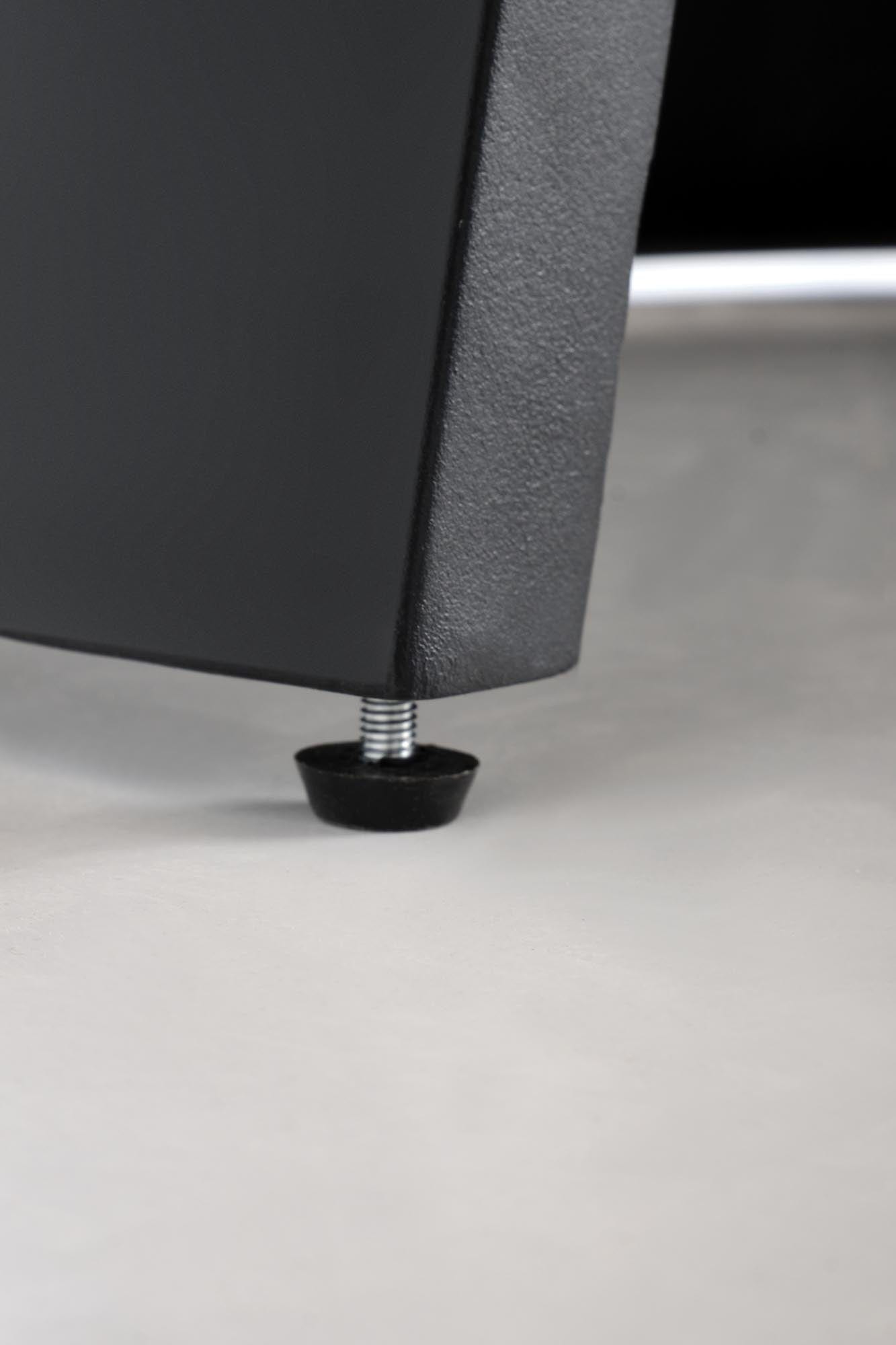 Masa extensibila din MDF si metal, Giacomo Natural / Negru, L180-240xl100xH76 cm (4)