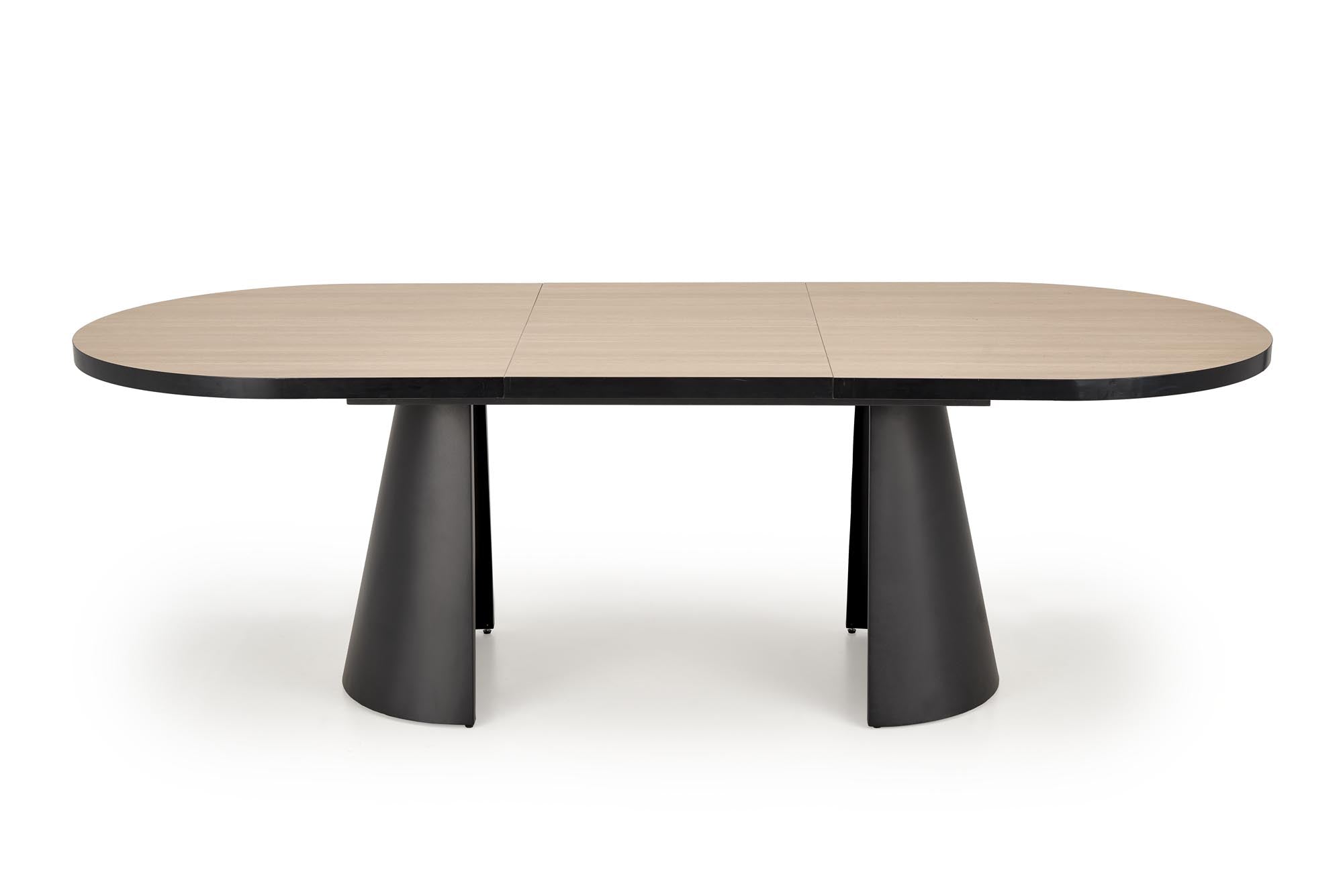 Masa extensibila din MDF si metal, Giacomo Natural / Negru, L180-240xl100xH76 cm (6)