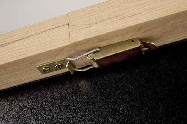 Masa extensibila din pal, Bagio Stejar / Negru, L120-160xl80xH77 cm (2)