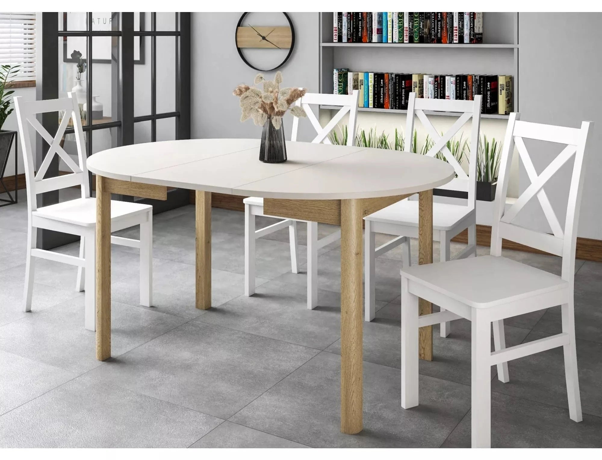 Signal Masa extensibila din pal, Dante Bej Deschis / Stejar Cremona, L102-144xl102xH75 cm