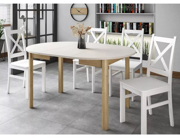 Signal Masa extensibila din pal, Dante Bej Deschis / Stejar Cremona, L102-144xl102xH75 cm