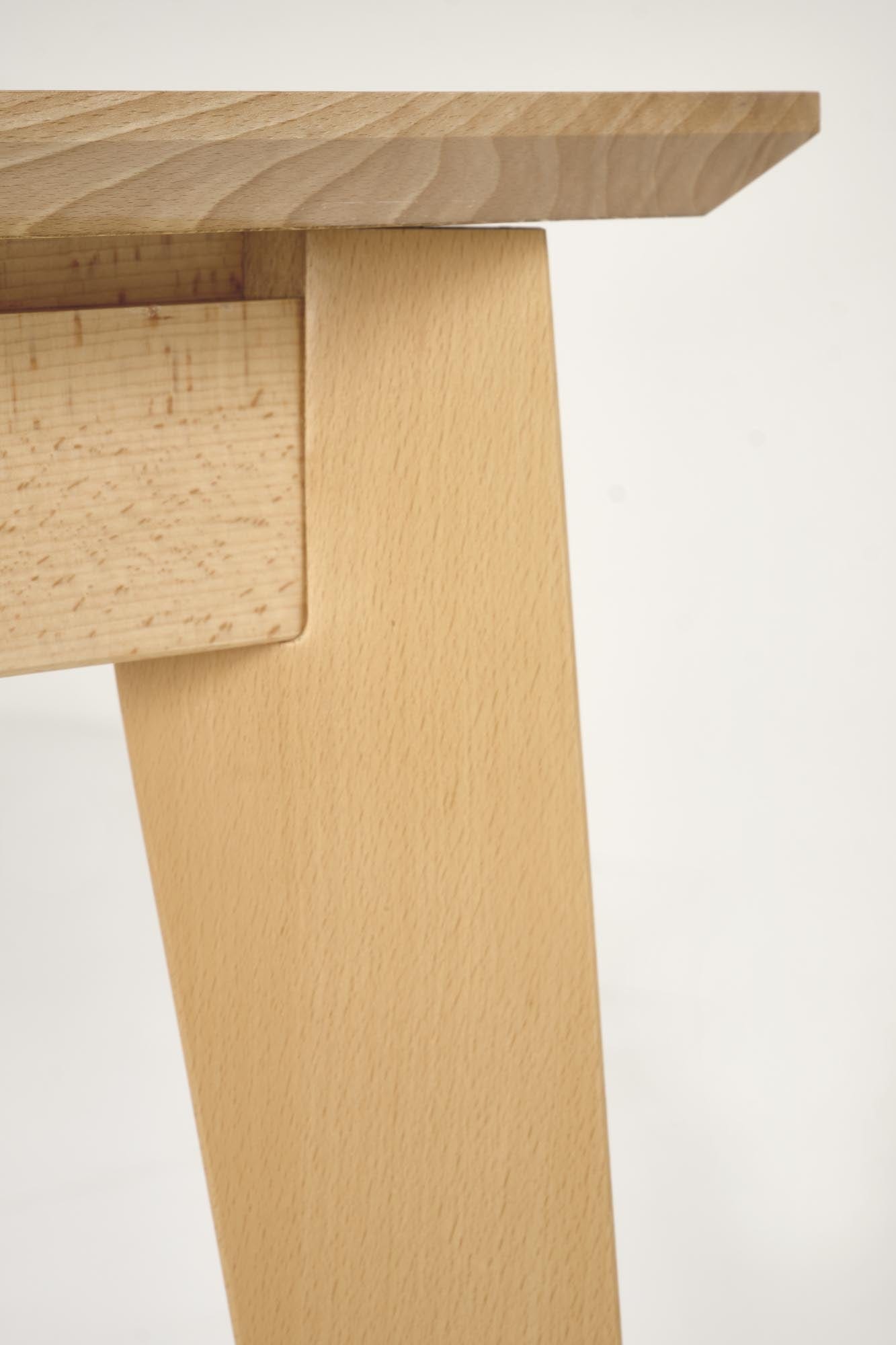 Masa extensibila din pal, furnir si lemn, Edmondo Natural, L160-240xl90xH75 cm (5)