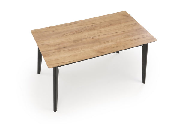 Masa extensibila din pal si lemn, Gulian Stejar / Negru, L140-180xl80xH76 cm (6)