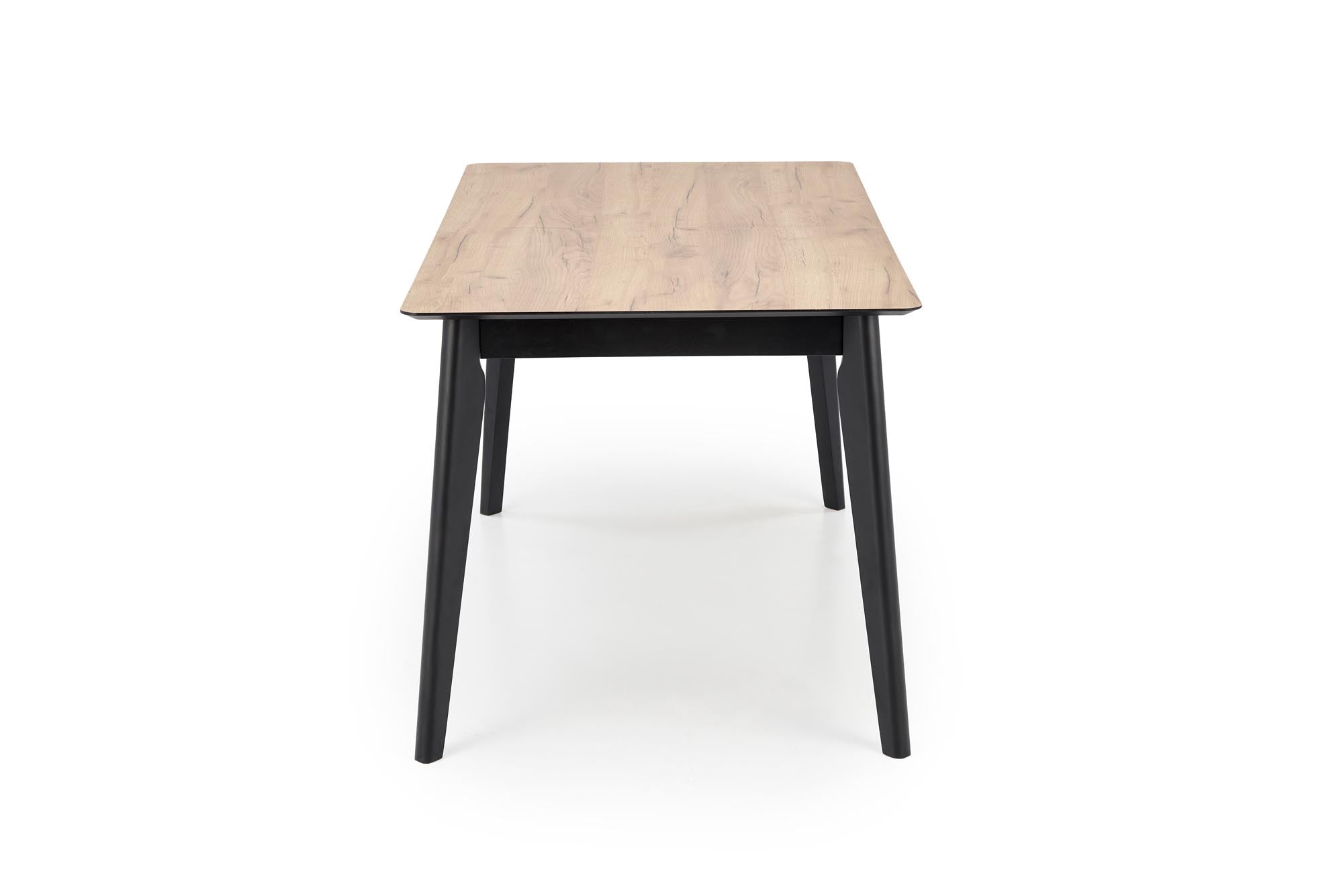 Masa extensibila din pal si lemn, Gulian Stejar / Negru, L140-180xl80xH76 cm (7)