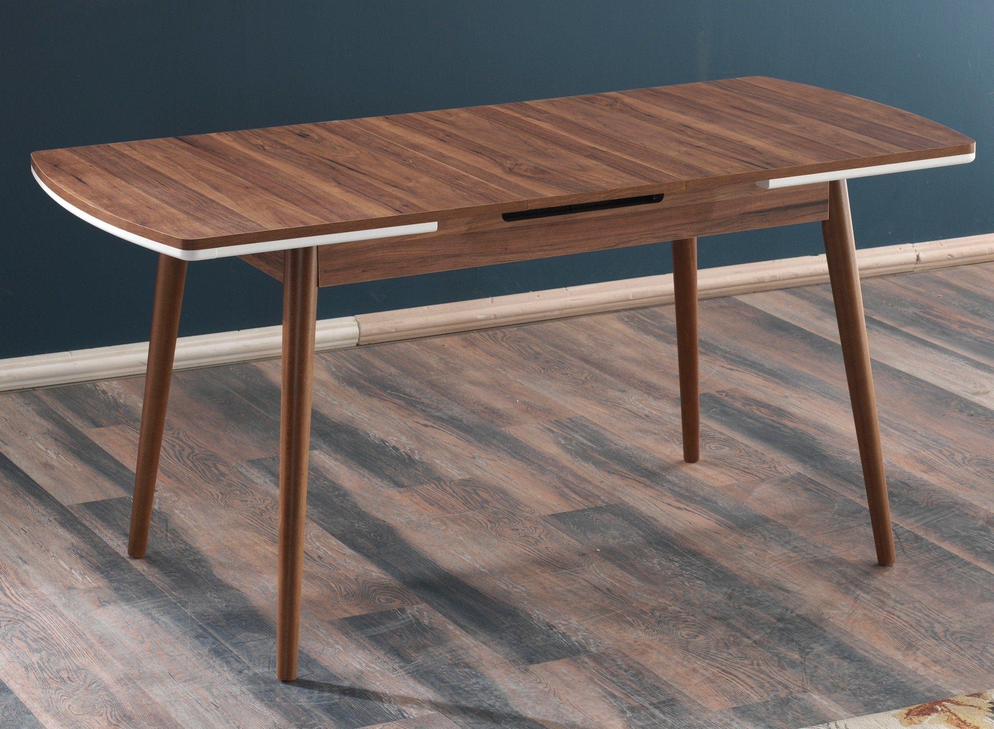 Asir Masa extensibila din pal si lemn, Milano Nuc, L130-160xl77xH80 cm