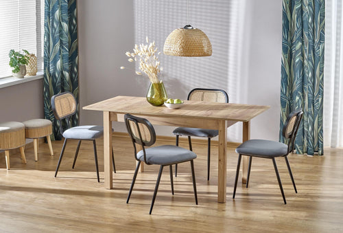 Masa extensibila din pal si MDF, Maurycy Stejar, L118-158xl75xH76 cm