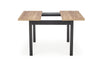 Masa extensibila din pal si MDF, Tiago Stejar / Negru, L90-125xl90xH75 cm (3)