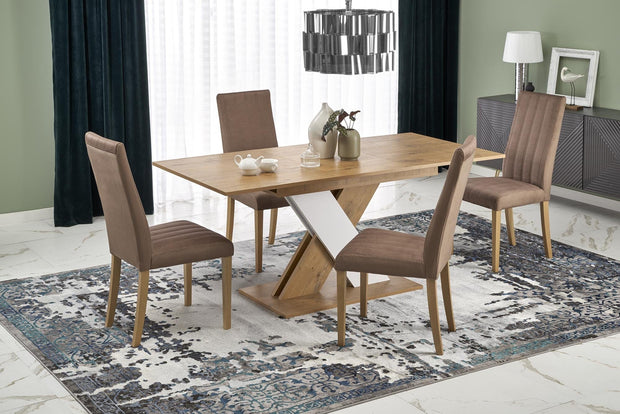 Masa extensibila din pal, Xarelto Stejar / Alb, L130-175xl85xH76 cm (5)