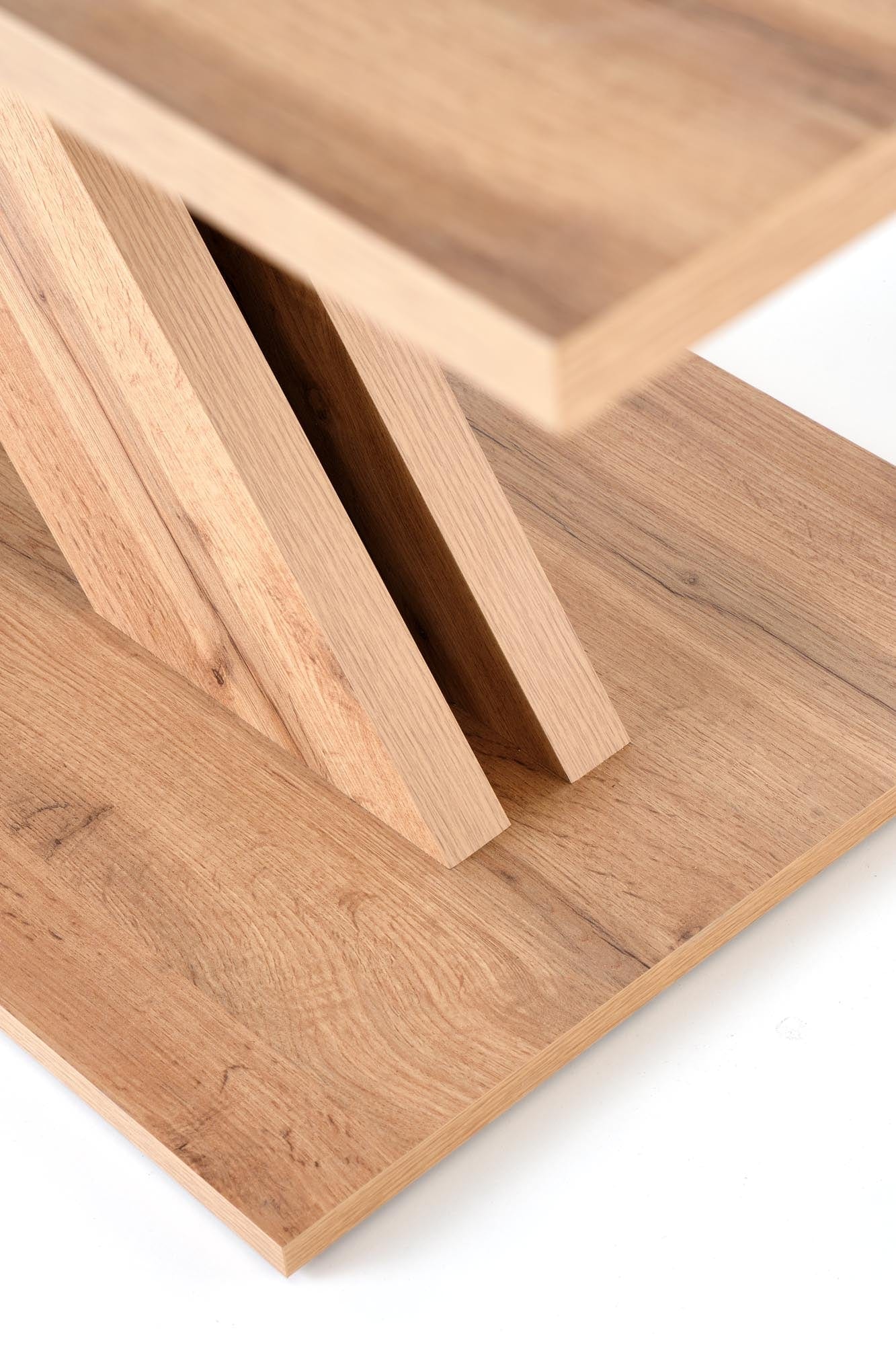 Masa extensibila din pal, Xarelto Stejar / Negru, L130-175xl85xH76 cm (4)