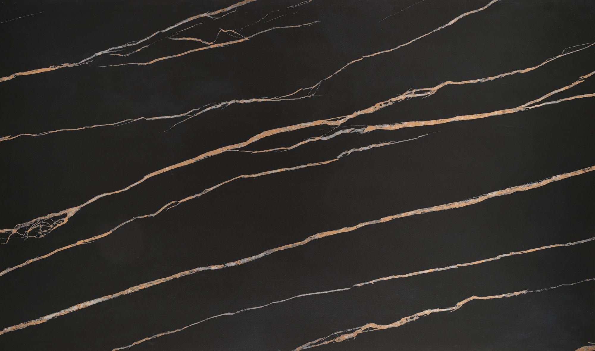 Masa extensibila din piatra sinterizata si metal, Lozano Negru / Nuc, L140-200xl82xH76 cm (4)