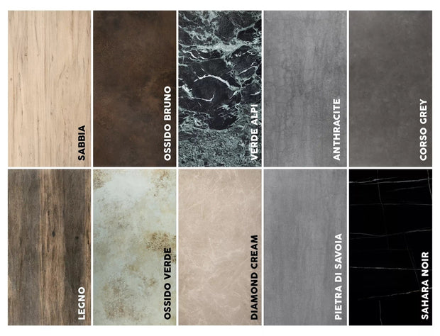 Masa extensibila din sticla, ceramica si metal, Salvadore Gri / Negru, L180-260xl90xH77 cm (2)