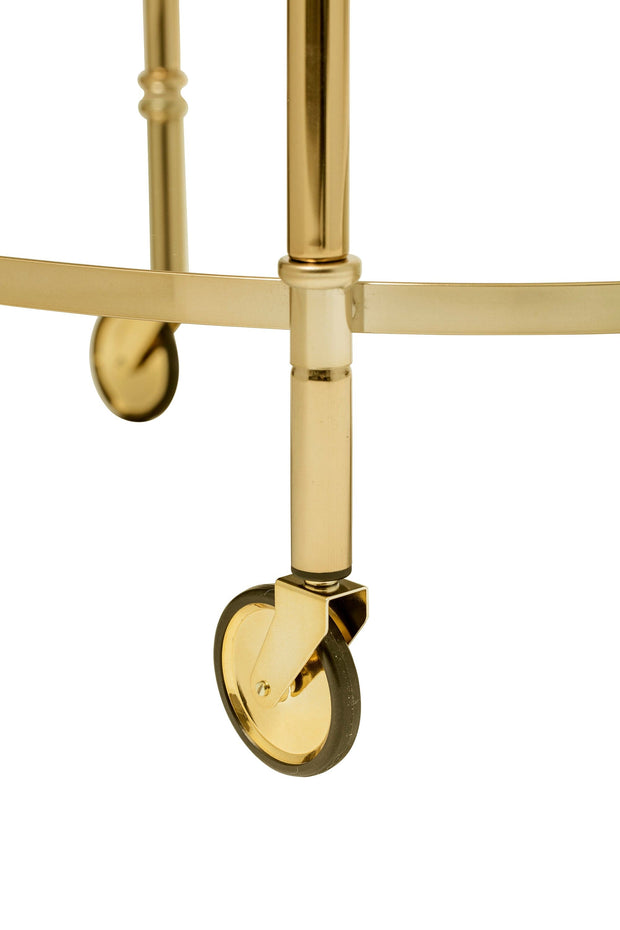 Masa minibar din metal si sticla, Fine Auriu, L86xl46xH81 cm (2)