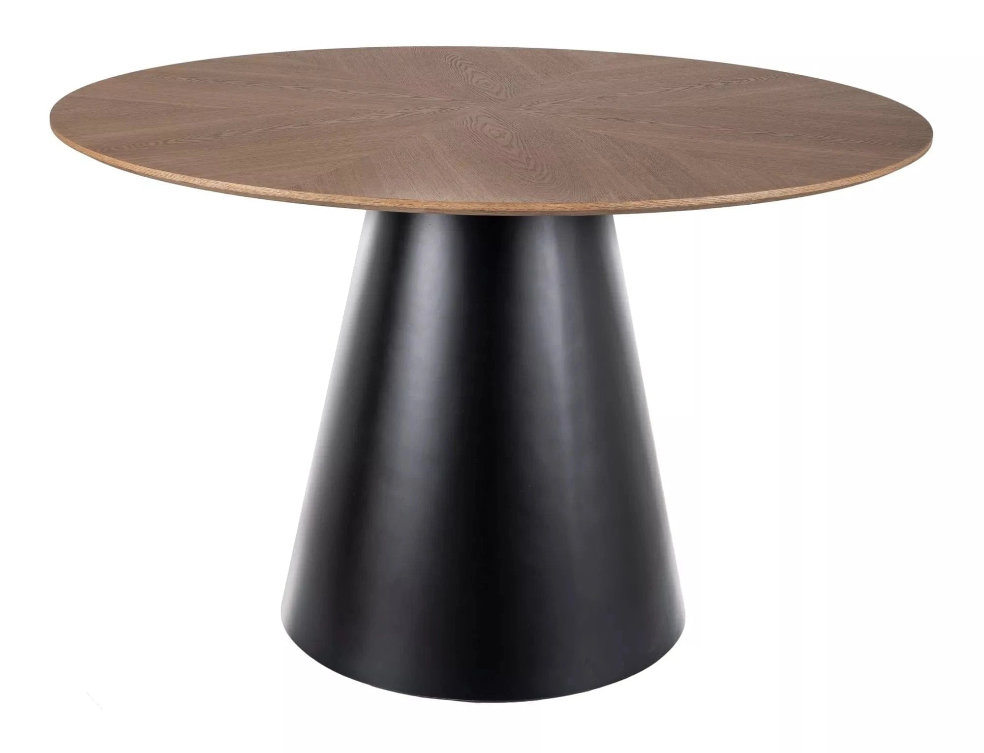 Signal Masa rotunda din MDF si furnir, Angel Big Stejar / Negru Mat, Ø120xH75 cm