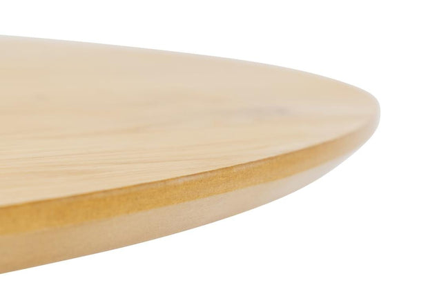 Masa rotunda din MDF si furnir, Malika Stejar / Negru, Ø120xH75 cm (2)