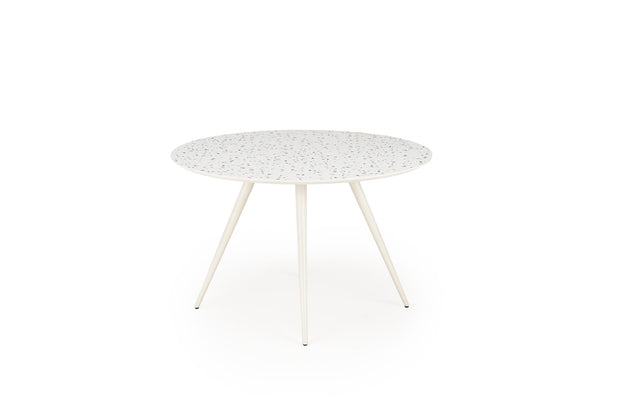 Masa rotunda din MDF si metal, Aramis Alb, Ø120xH76 cm (7)