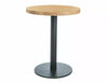 Masa rotunda din pal si metal, Puro II Stejar / Negru, Ø80xH76 cm