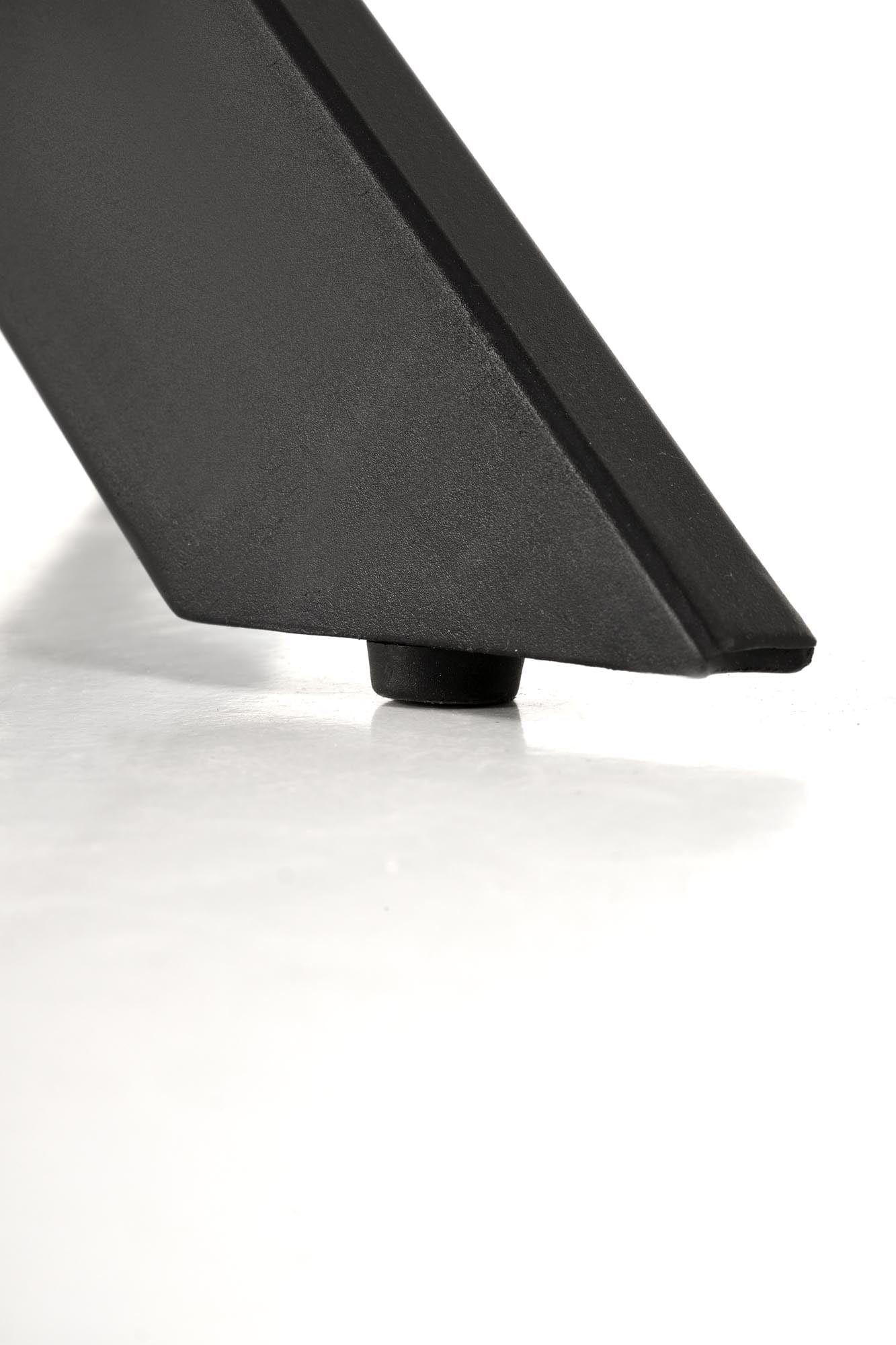 Masa rotunda din piatra sinterizata si metal, Edgar 2 Alb / Negru, Ø100xH76 cm (2)