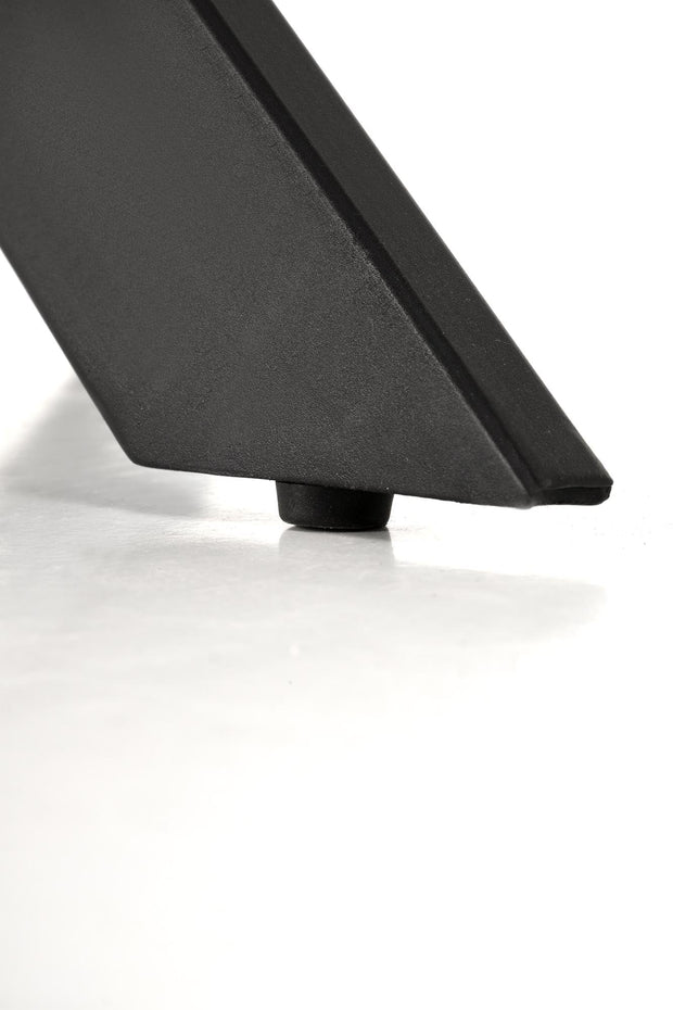 Masa rotunda din piatra sinterizata si metal, Edgar 2 Alb / Negru, Ø100xH76 cm (2)