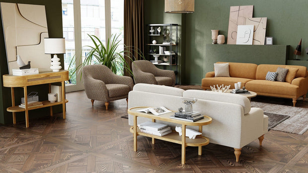 Masuta suport telefon din lemn, Nature Stejar, L120xl41xH51 cm (3)