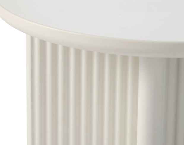 Unique Furniture A/S Masuta suport telefon din MDF, Palma Grej, Ø50xH55 cm