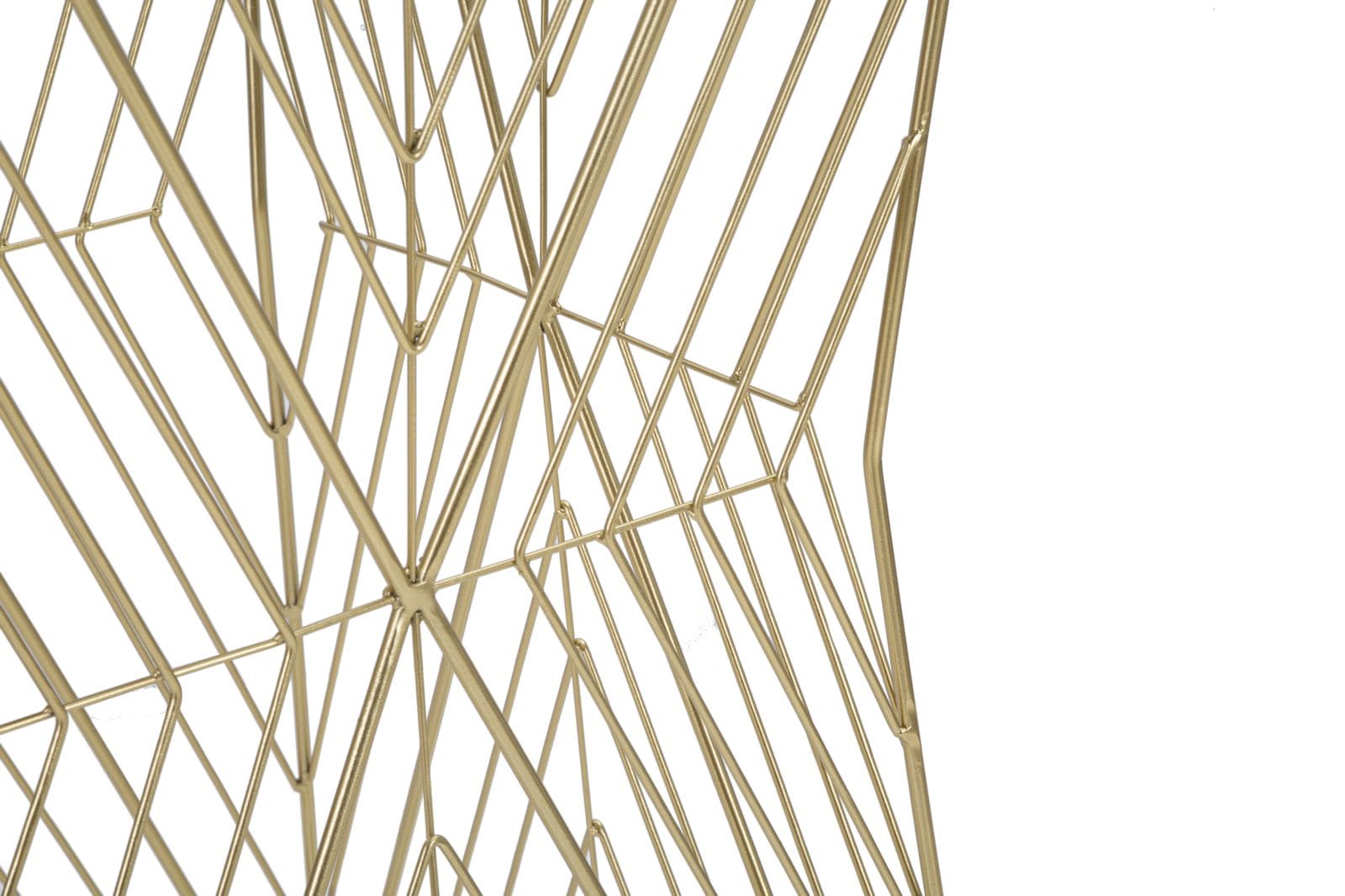 Mauro Ferretti Masuta suport telefon/flori din metal si sticla, Lines Auriu, L50xl50xH100 cm